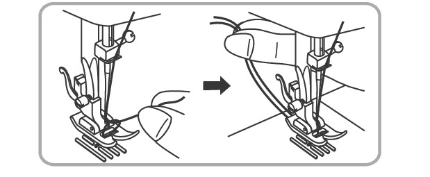 unterfaden heraufholen b