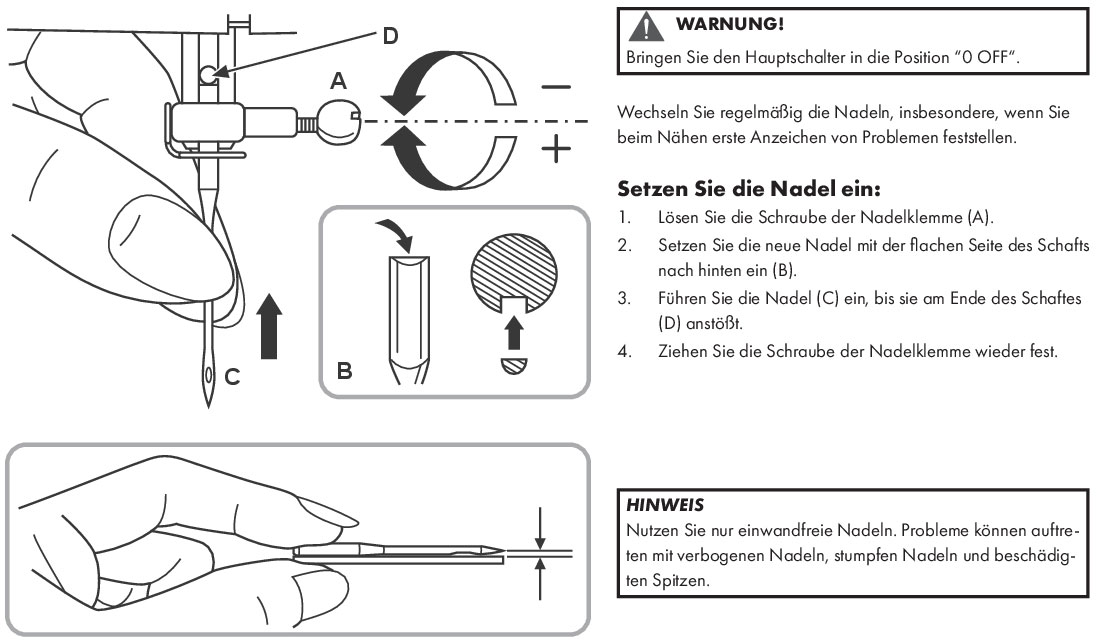 SCNM100A1 Nadeleinsetzen