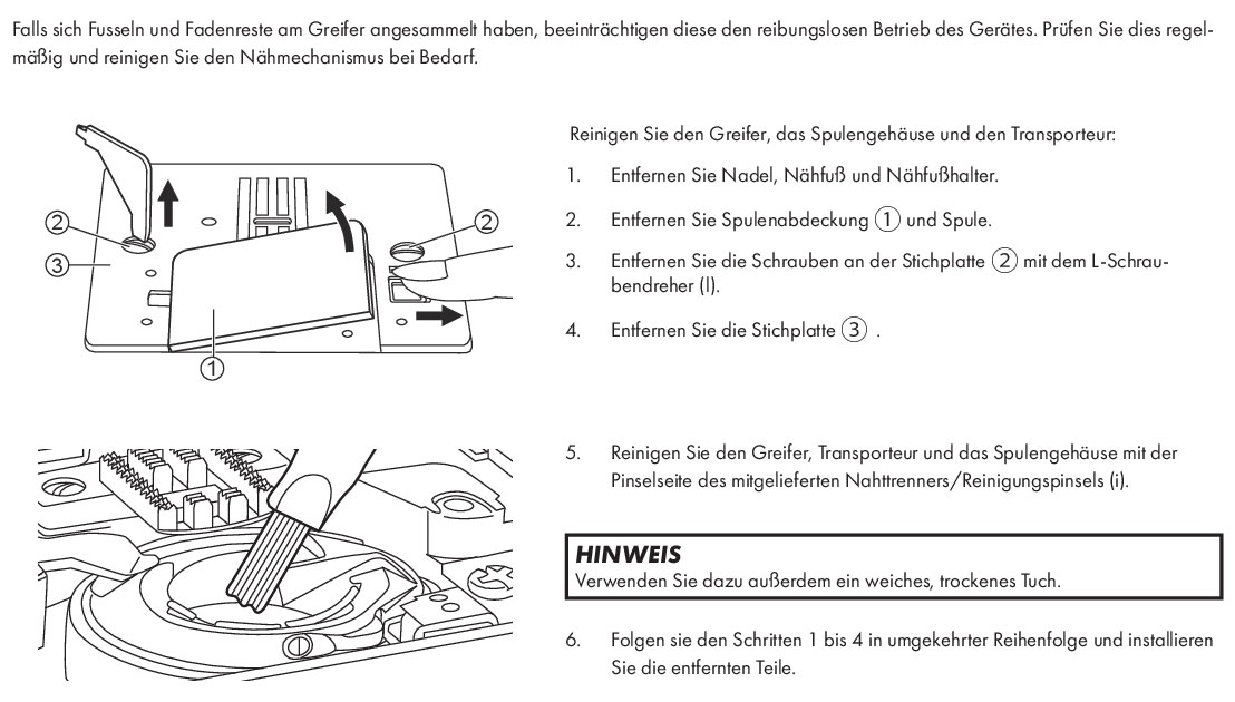 SCNM100A1 Reinigen